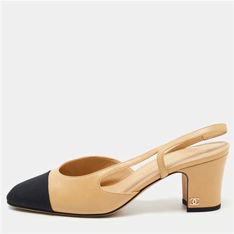 chanel slingback 36|Chanel slingback pumps.